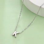 Necklace with initial pendant - letter