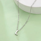 Necklace with initial pendant - letter