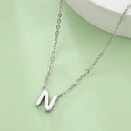 Necklace with initial pendant - letter