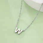 Necklace with initial pendant - letter