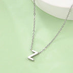 Necklace with initial pendant - letter