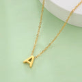 Necklace with initial pendant - letter