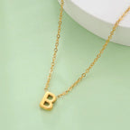 Necklace with initial pendant - letter