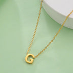 Necklace with initial pendant - letter