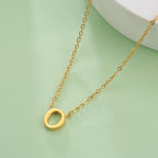 Necklace with initial pendant - letter