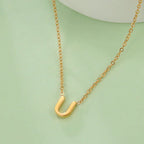 Necklace with initial pendant - letter