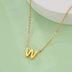 Necklace with initial pendant - letter
