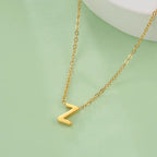 Necklace with initial pendant - letter