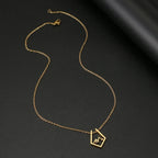Mountain Pendant Necklace in Gold