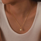 Necklace with Mountain and Moon Pendant