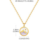 Necklace with Mountain and Moon Pendant