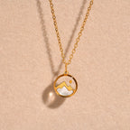 Necklace with Mountain and Moon Pendant
