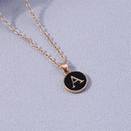 Necklace with colorful initial pendant a