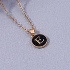 Necklace with colorful initial pendant e