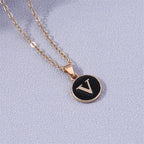 Necklace with colorful initial pendant v