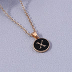 Necklace with colorful initial pendant x