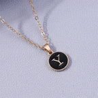 Necklace with colorful initial pendant y