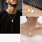 Geometric palm pendant necklace