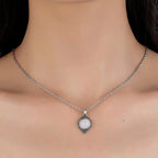 Vintage-Style Moonstone Pendant Necklace