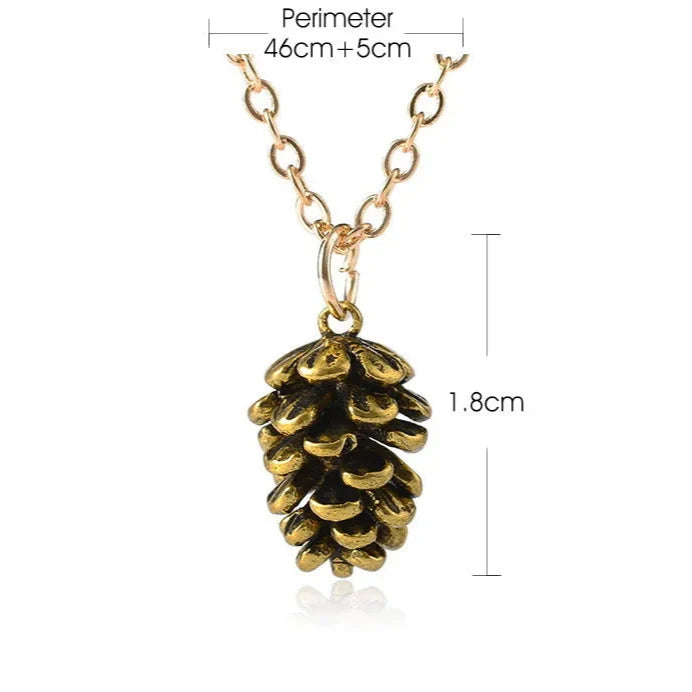 Pinecone Pendant Necklace for Women