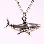 Shark Pendant Necklace silver
