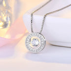 Anti-Stress Rotating Zircon Pendant Necklace