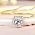 Anti-Stress Rotating Zircon Pendant Necklace