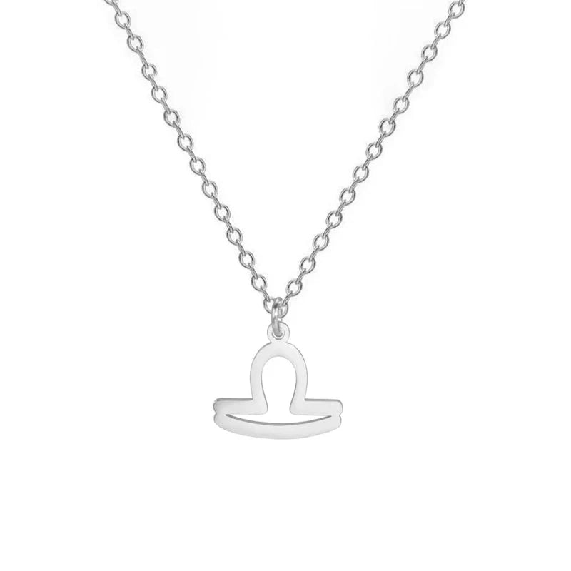 Necklace with Gold-Plated Zodiac Sign Pendant