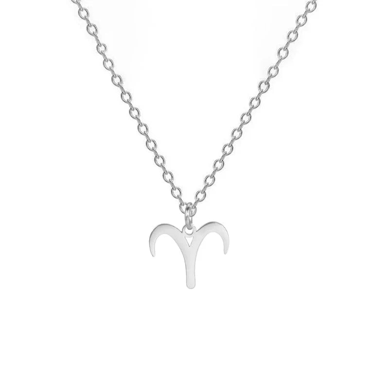 Necklace with Gold-Plated Zodiac Sign Pendant