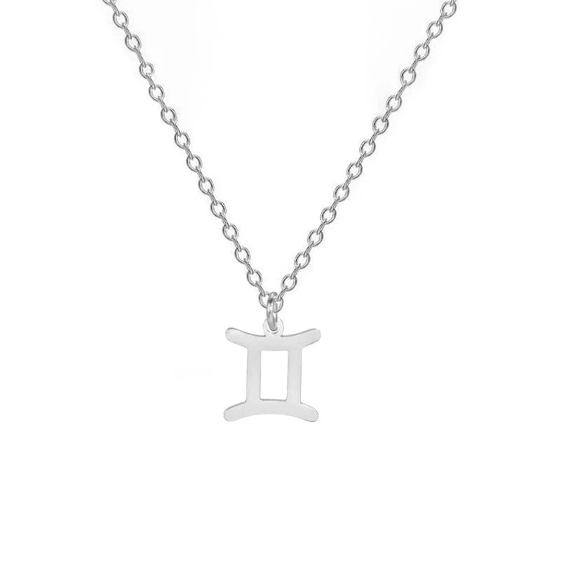 Necklace with Gold-Plated Zodiac Sign Pendant