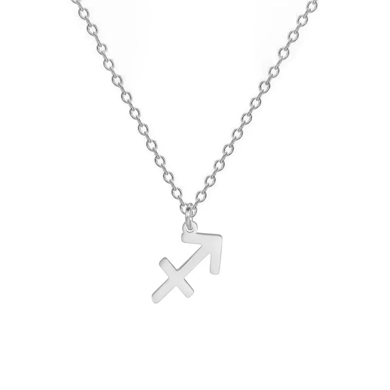 Necklace with Gold-Plated Zodiac Sign Pendant
