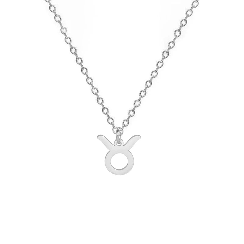 Necklace with Gold-Plated Zodiac Sign Pendant
