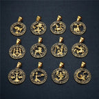 Astrological Zodiac Sign Pendant Necklace