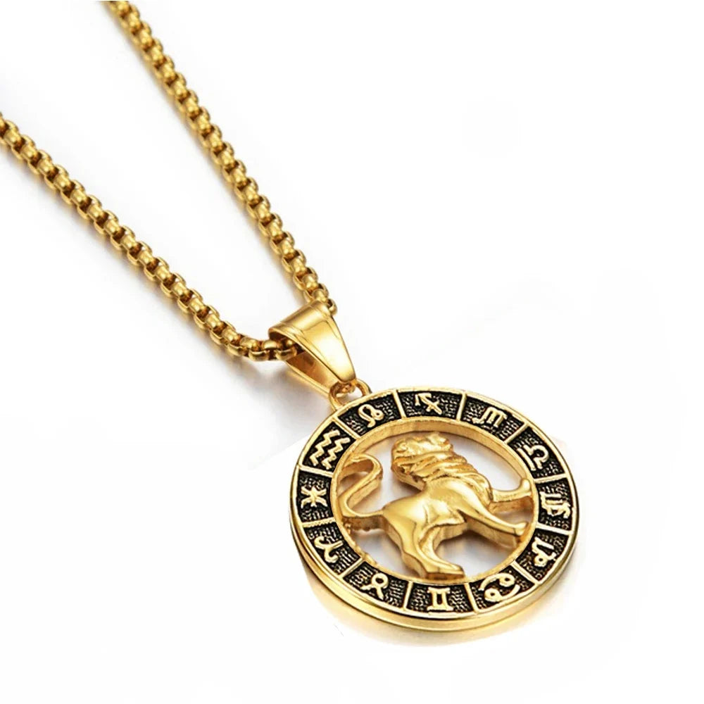 Astrological Zodiac Sign Pendant Necklace