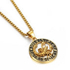 Astrological Zodiac Sign Pendant Necklace