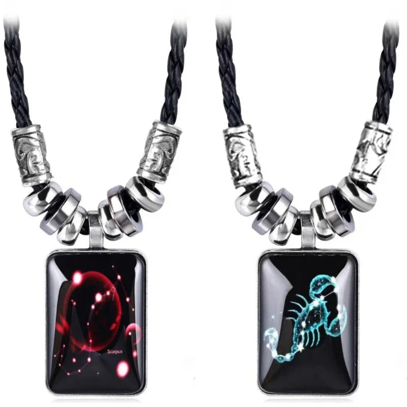 Men's Zodiac Sign Pendant Necklace 
