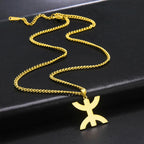 Necklace with symbolic Berber "yaz" Arabic pendant for women, gold