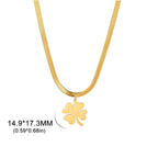 Necklace with Lucky Four-Leaf Clover Pendant