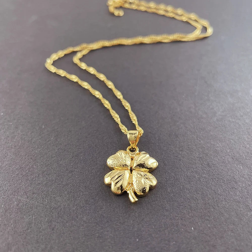 Necklace with Four-Leaf Clover Pendant for Women