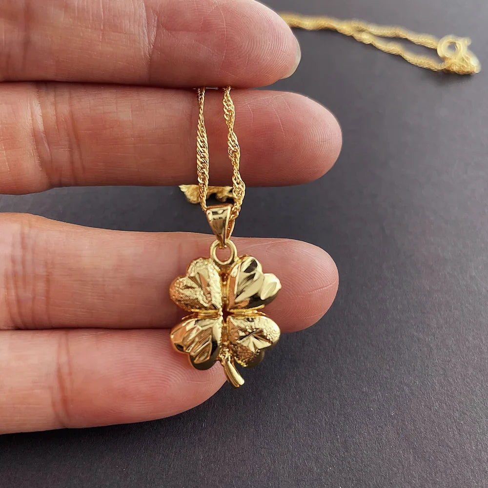 Necklace with Four-Leaf Clover Pendant for Women