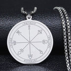 Necklace with Protection Talisman Silver & Gold silver