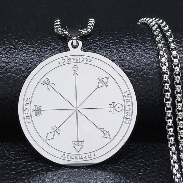 Necklace with Protection Talisman Silver & Gold silver