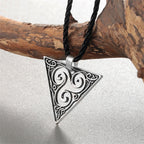 Celtic Triskel Necklace (Silver or Gold) antique silver
