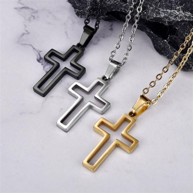 Christian Necklace Jesus Cross Pendant for Men and Women