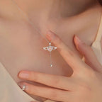 Rose Angel Wings Heart Necklace