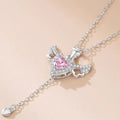 Rose Angel Wings Heart Necklace