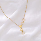 Long Gold Heart Necklace