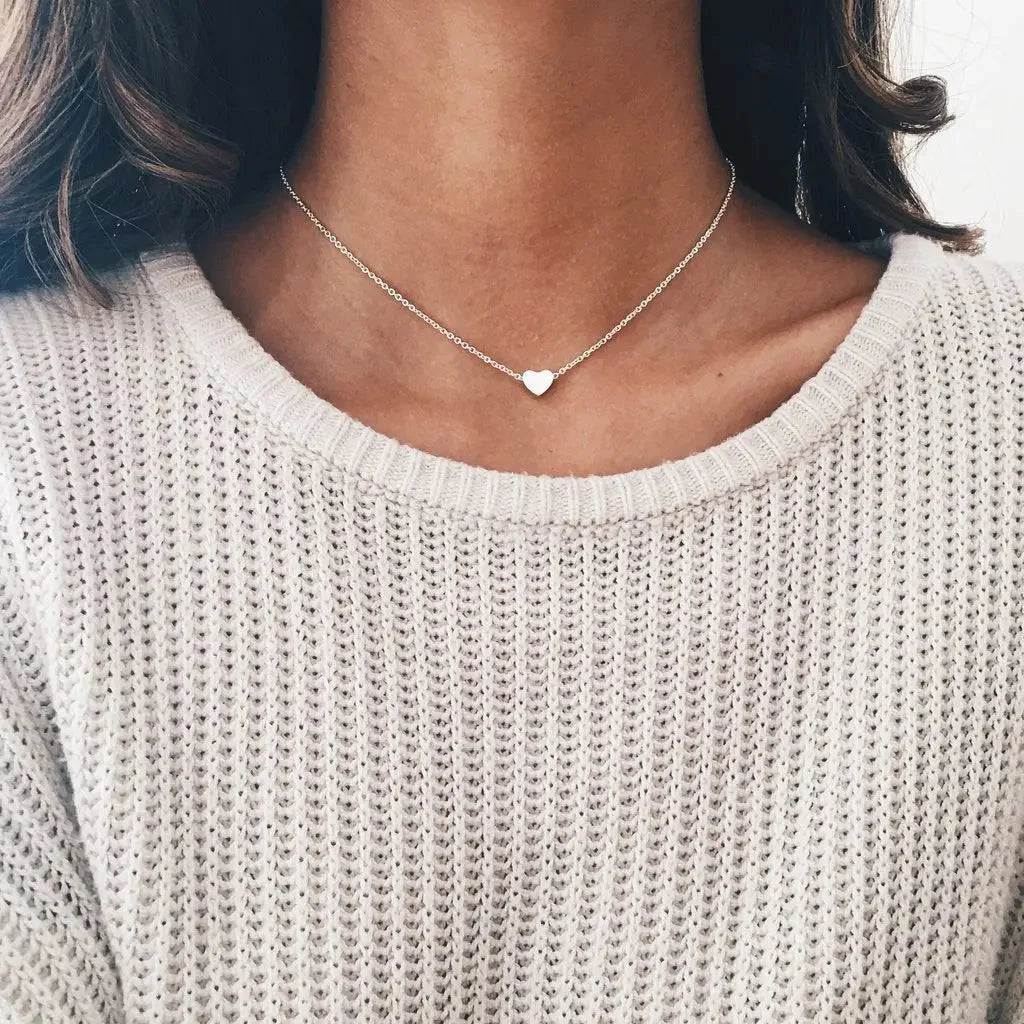 Women’s Heart Pendant Necklace in silver