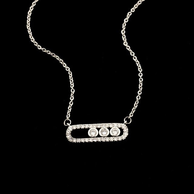 Oriental Infinity Necklace in silver