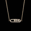 Oriental Infinity Necklace in rose gold